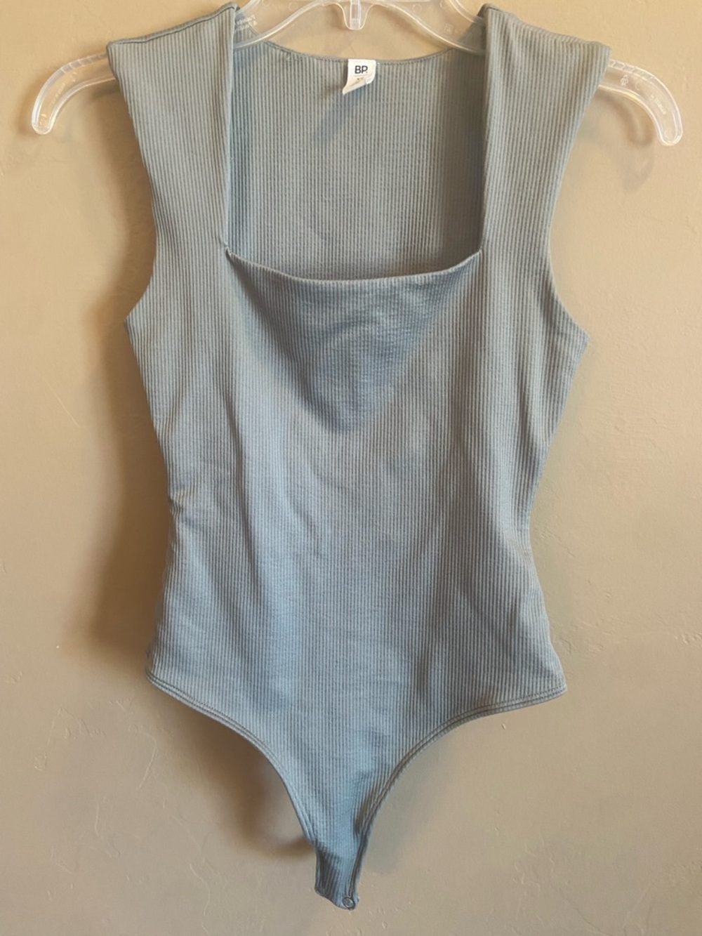 BP ribbed bodysuit sage green size XS nylon spandex